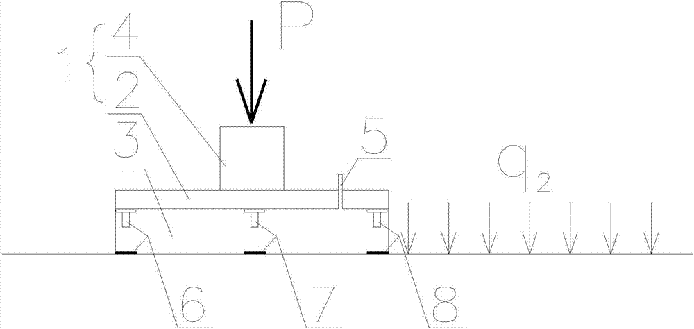 Soil shear strength parameter testing method based on critical edge loading formula