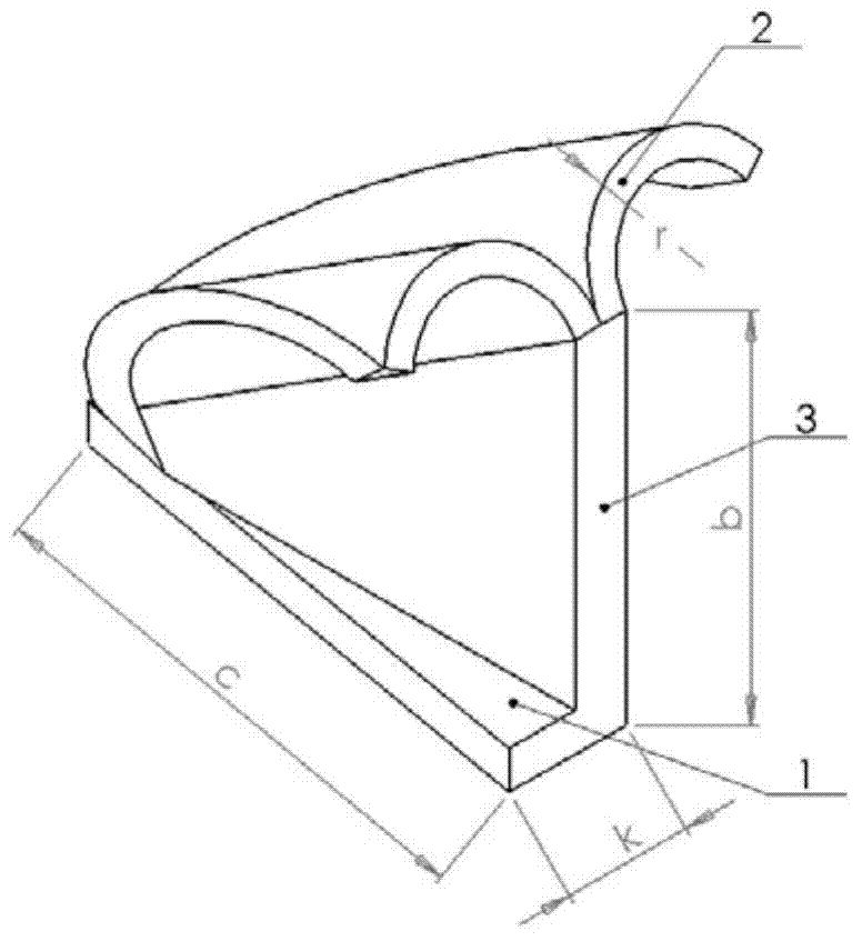 Swallow-shaped vortex fin