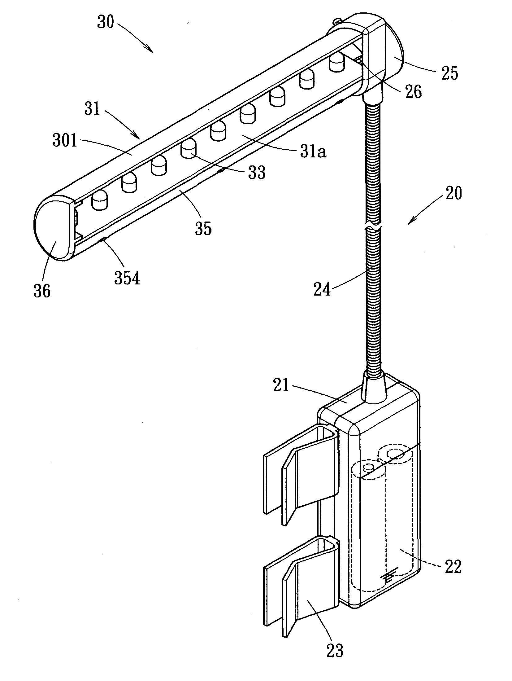 Lamp structure for an electrical device