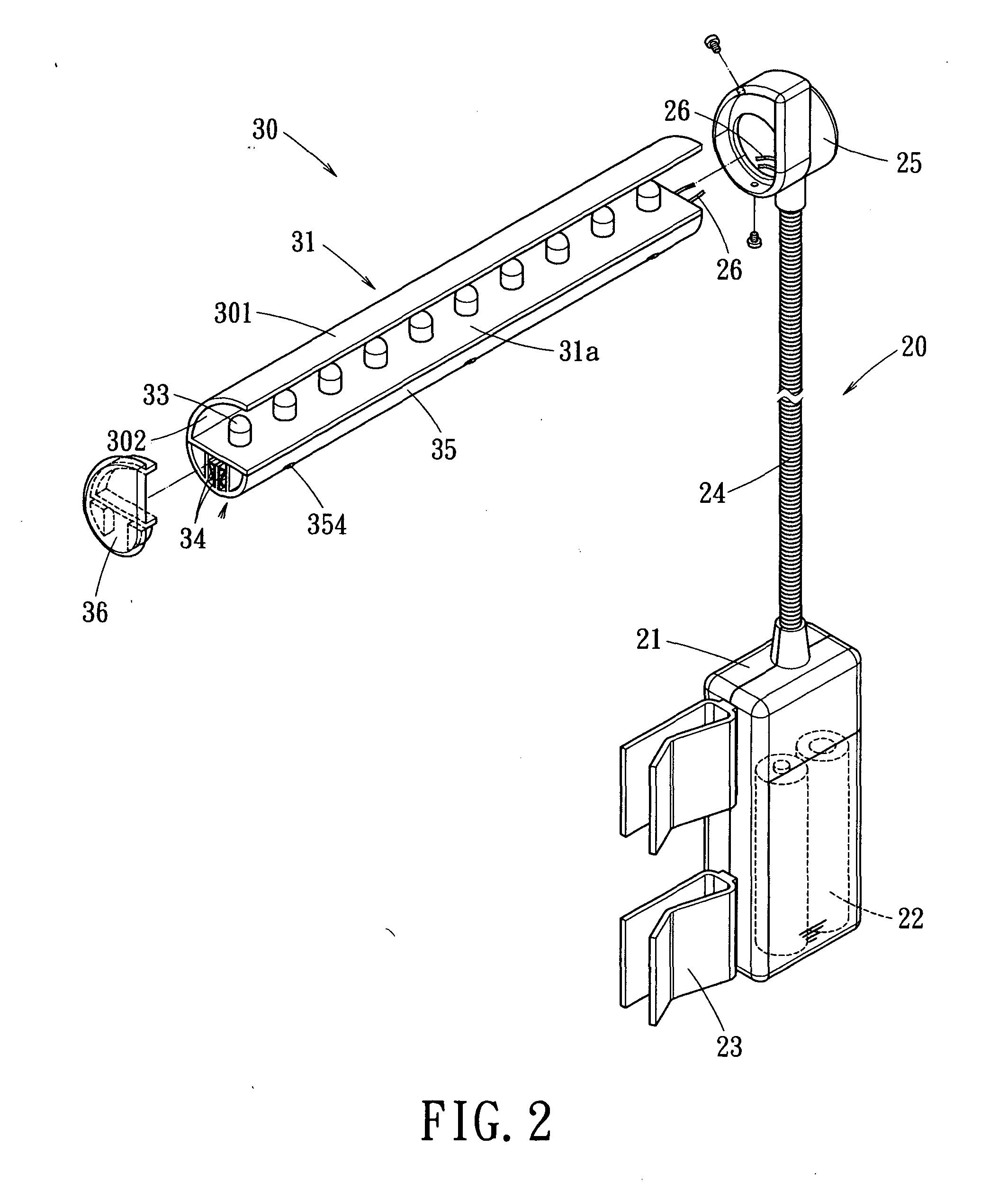 Lamp structure for an electrical device