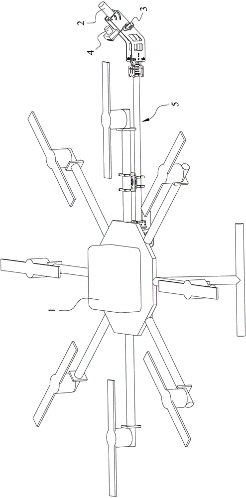 Power transmission line fault removal device based on multi-axle air vehicle