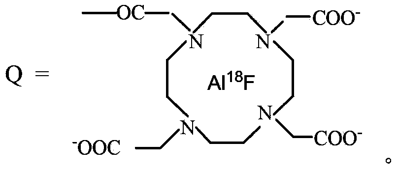 18F-fluorine labeling pentapeptide complex and synthetic method thereof
