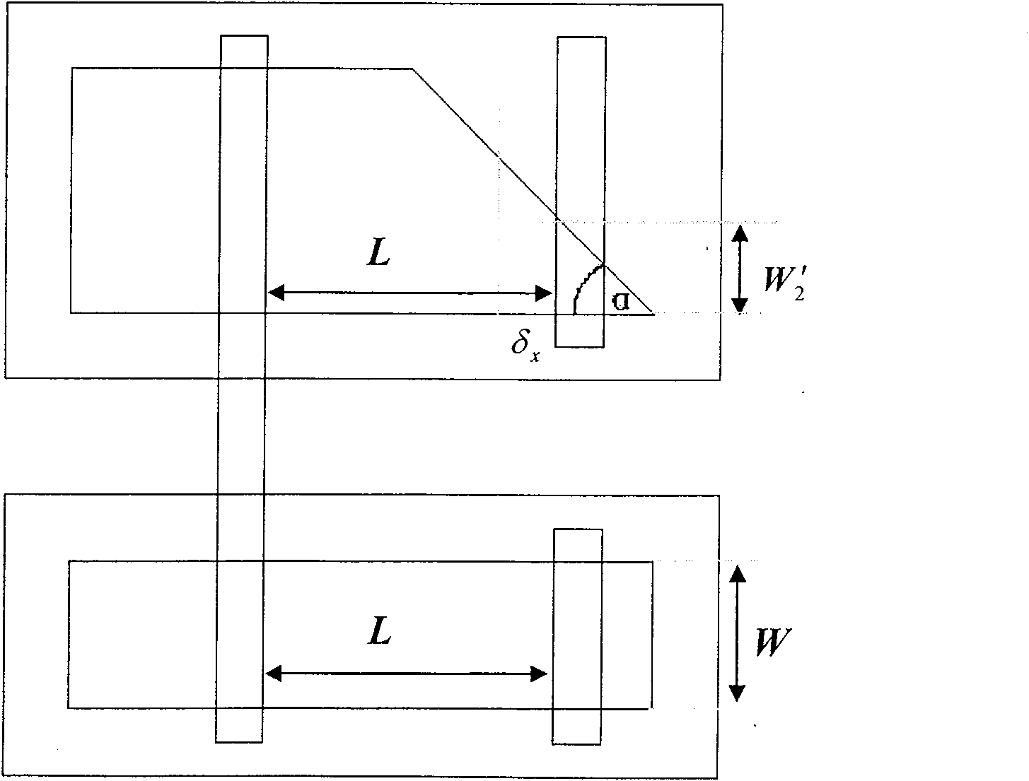 Metal layer and insulation layer alignment error electricity testing structure in micro-electromechanical device process