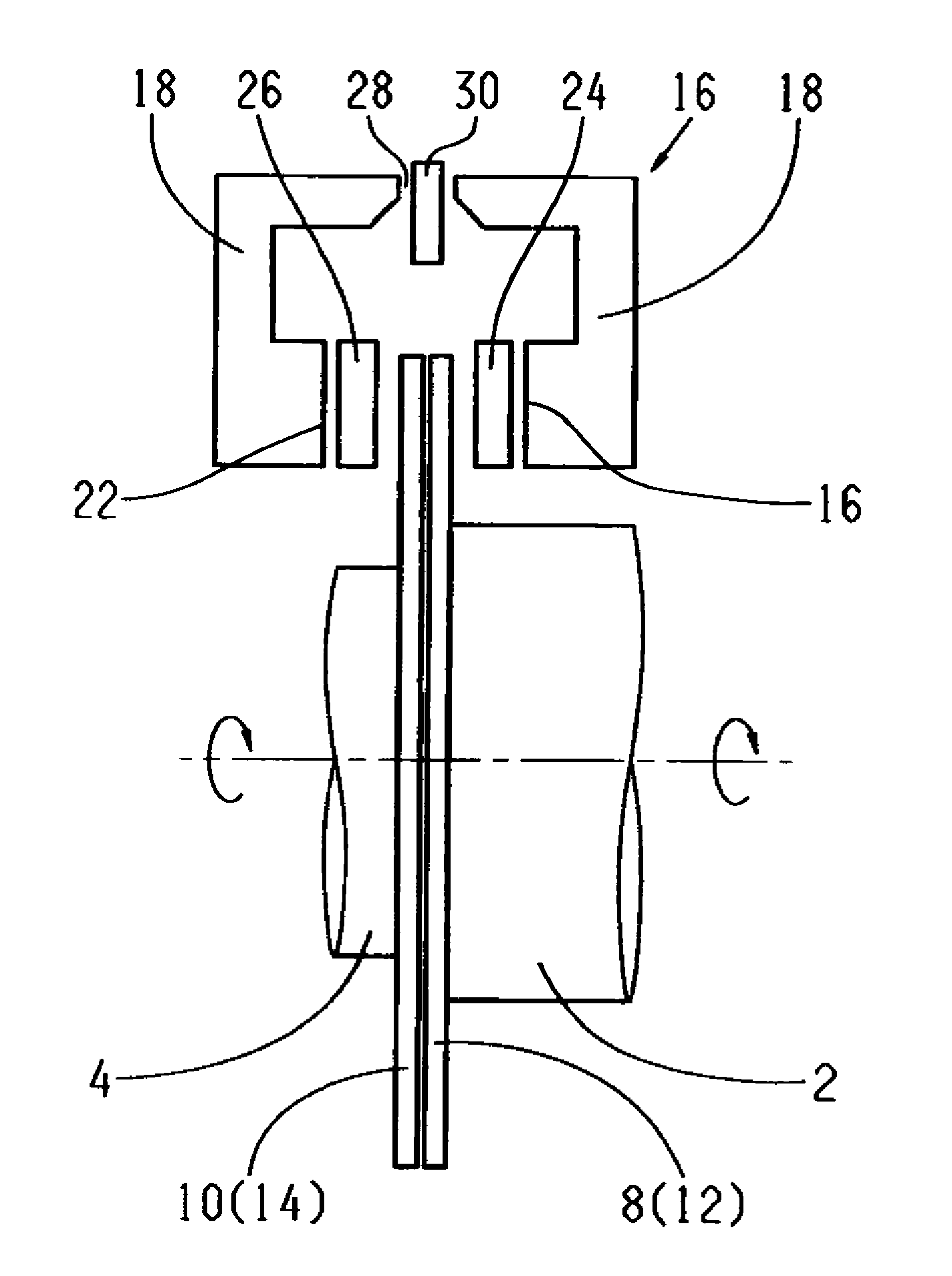 Method and device for the non-contact measurement of a displacement of components relative to one another