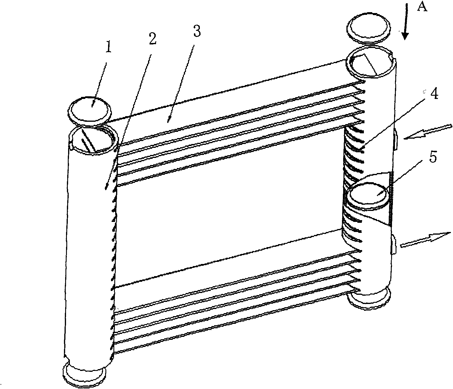 Method for processing collecting tube of heat exchanger