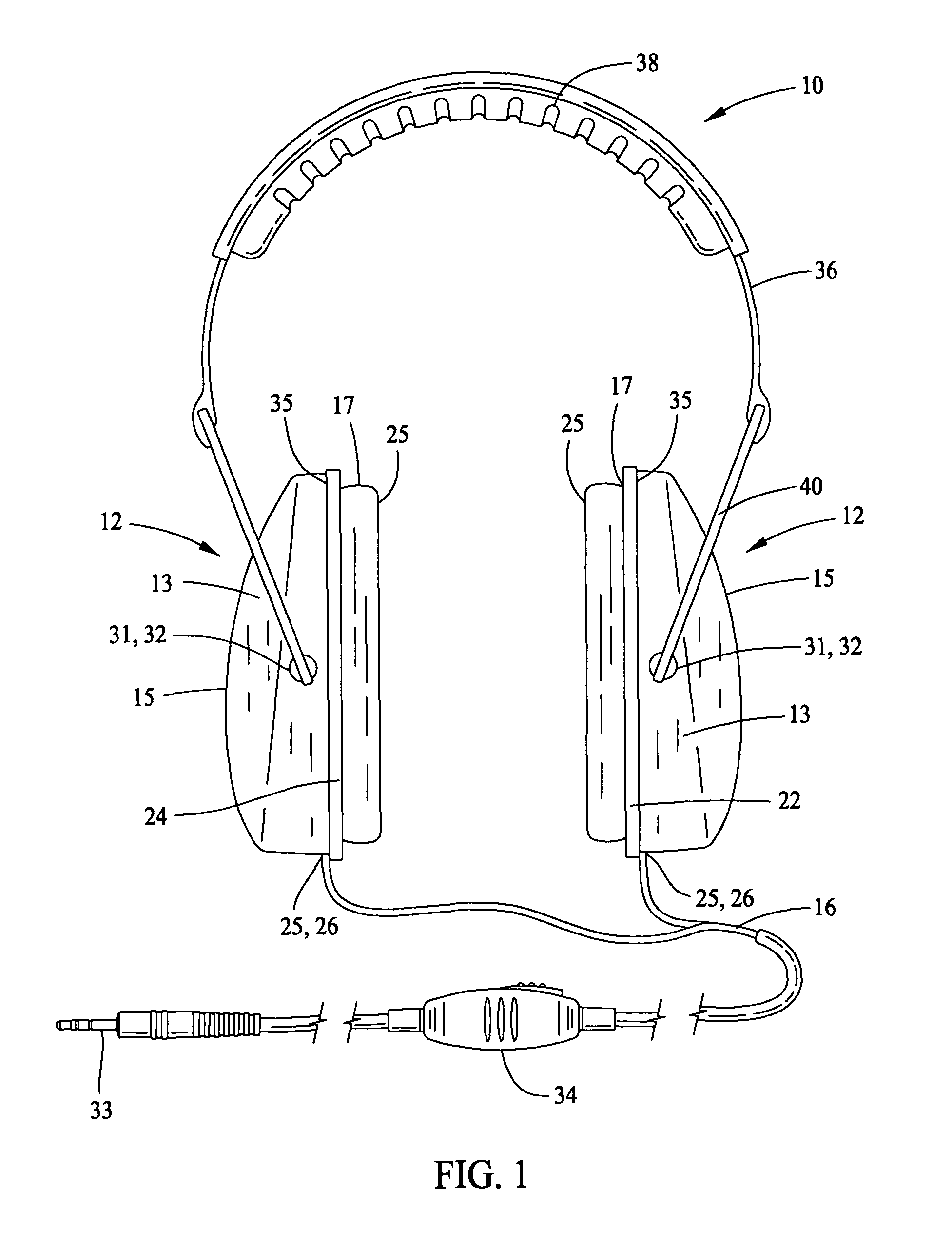 Ambient noise isolation audio headphones having a layered dampening structure