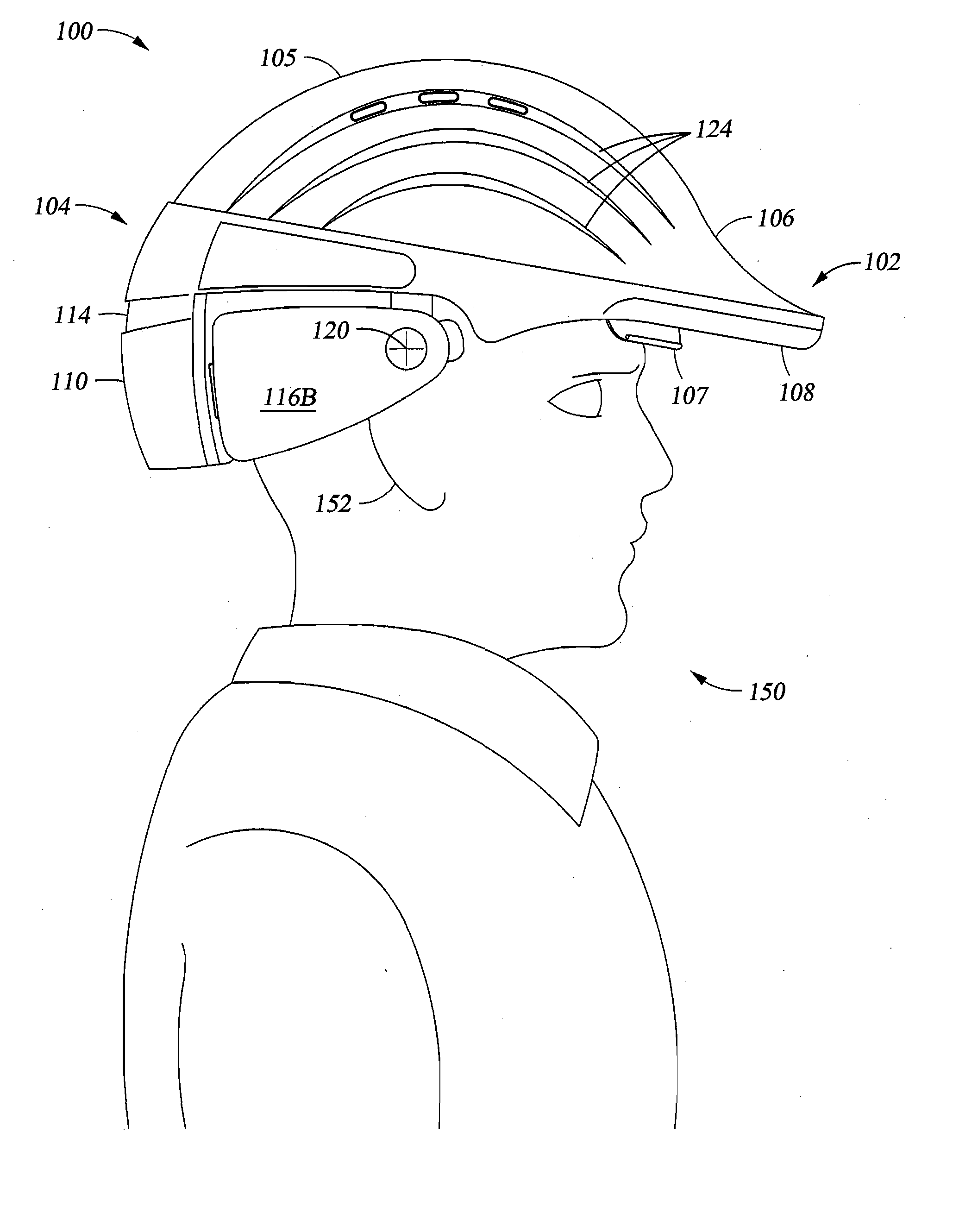 Protective helmet with flush pivoting ear cups