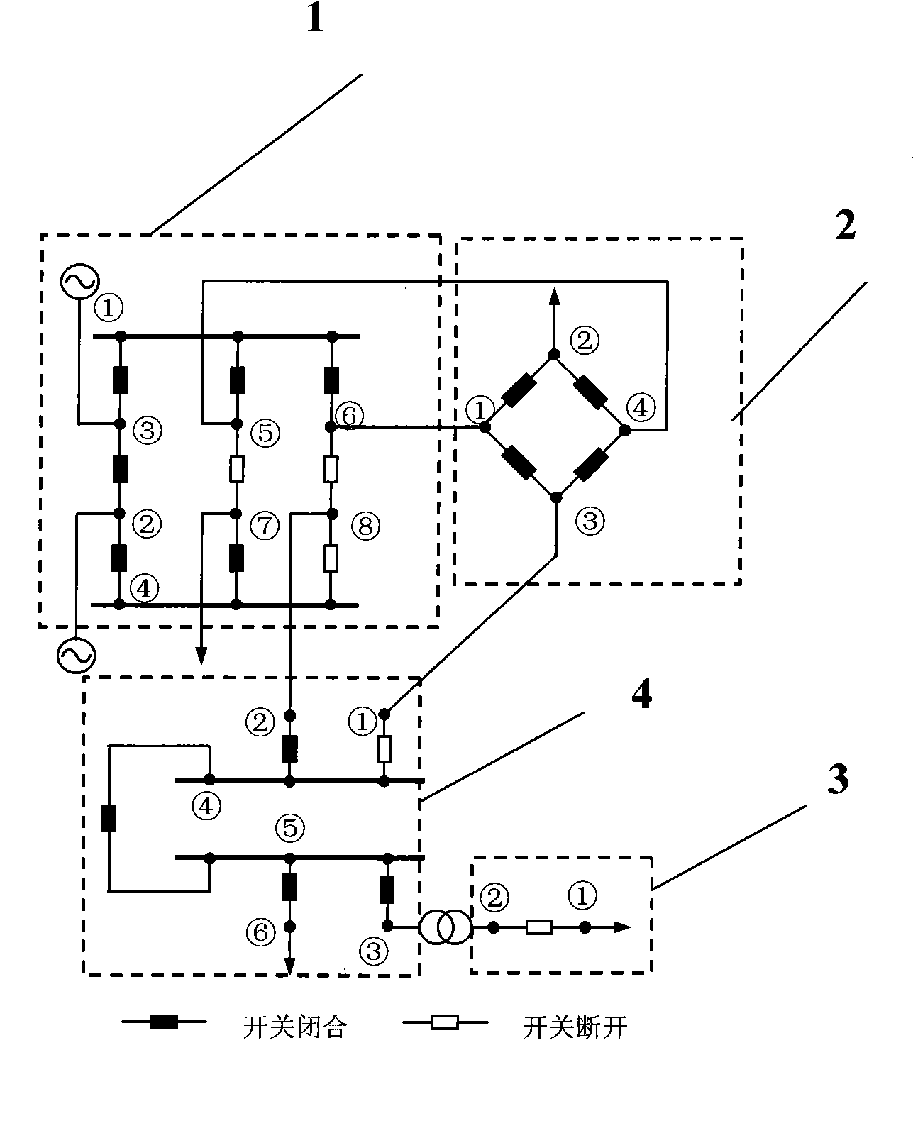 Network topology analyzing method for electrical power system