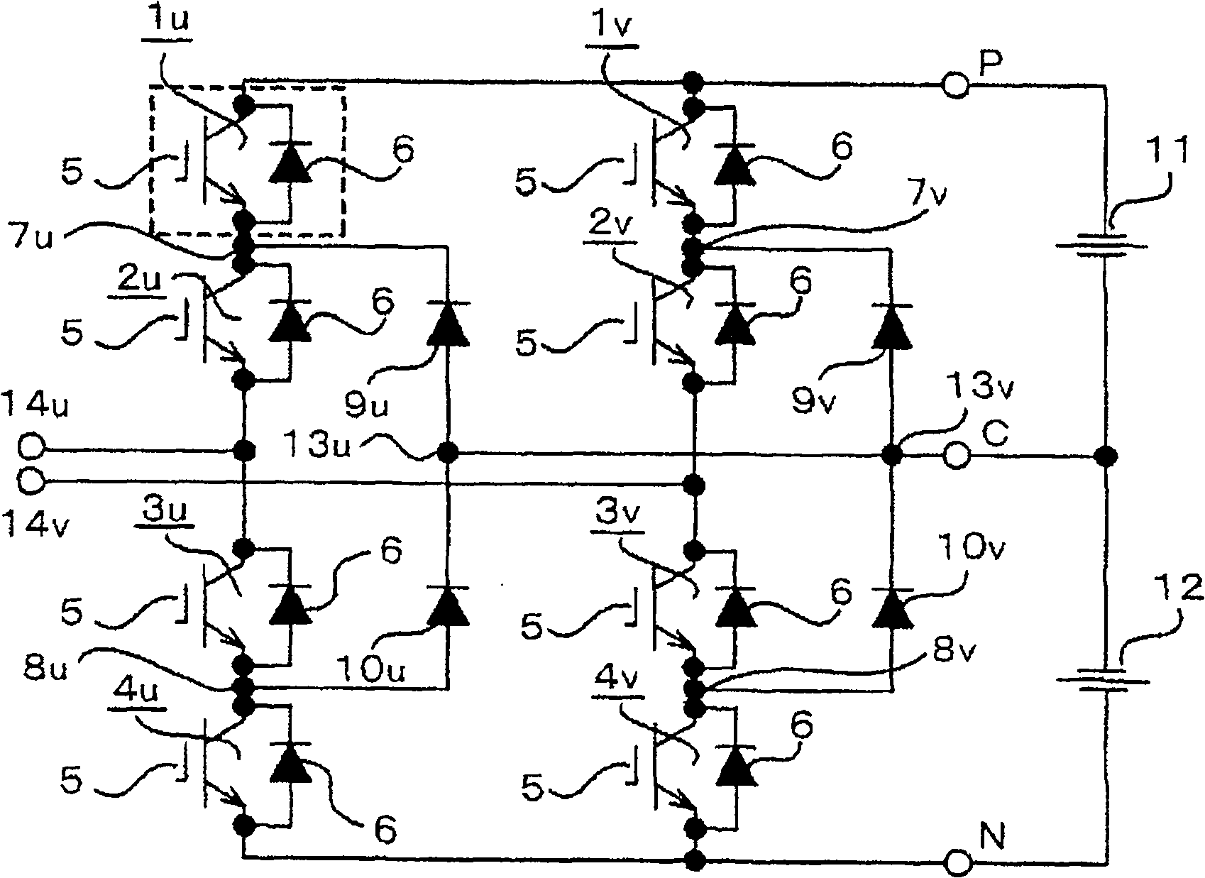 Three level power converter