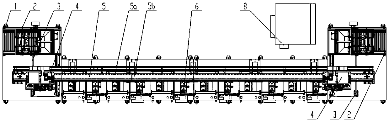 A semi-automatic production line for hot pressing and forming of passenger car brake pads