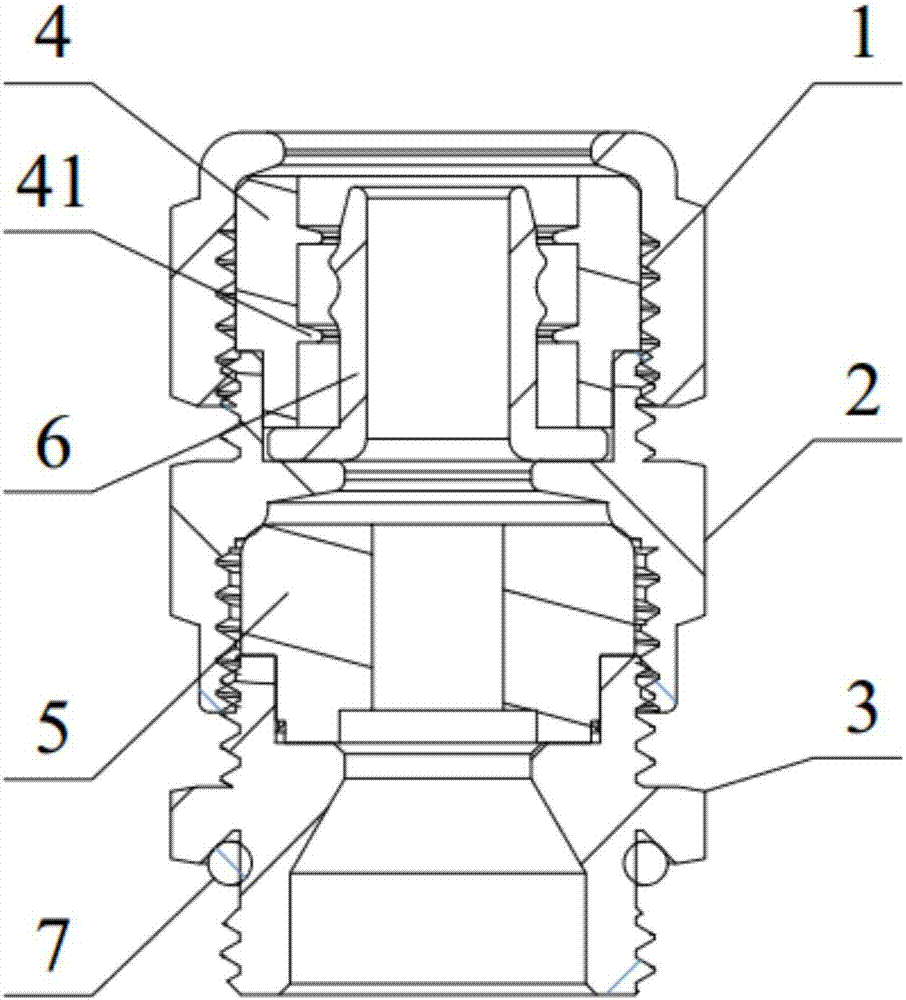 Hose cable fixing head