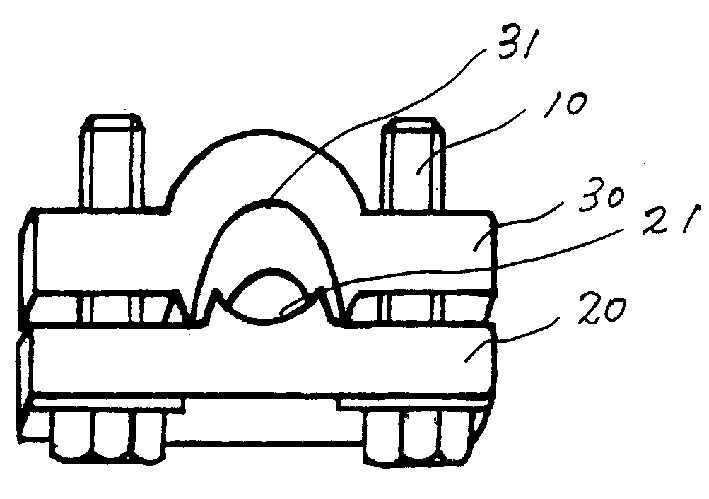 Single-slot cable clamp