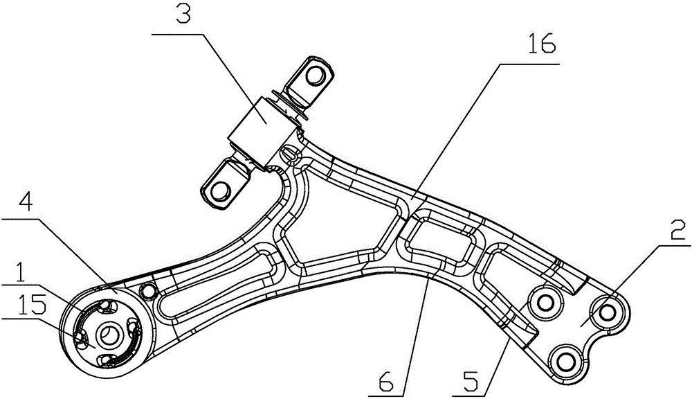 Front lower sway arm assembly