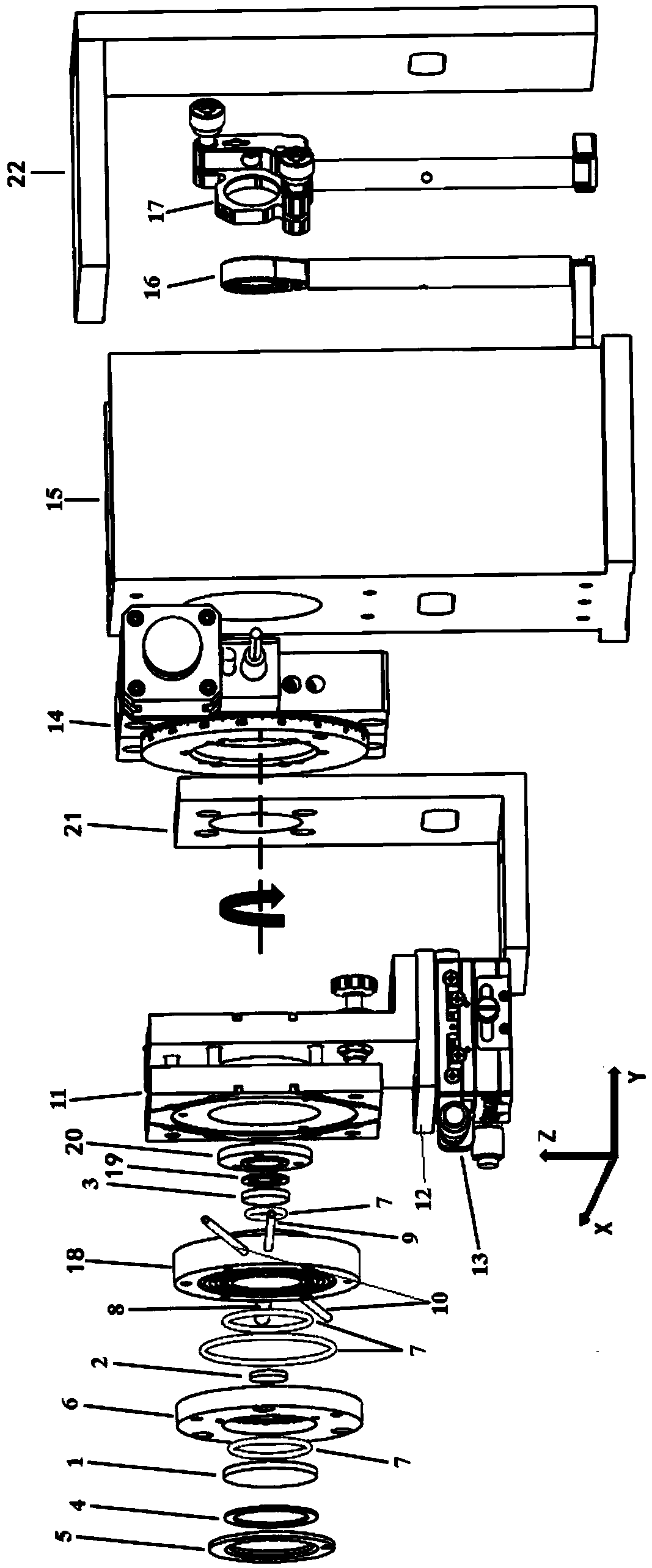 In-situ sum frequency vibration spectrum detection device with laser heating