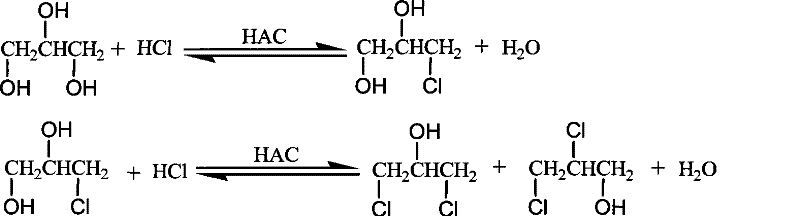 A kind of method preparing dichloropropanol by glycerol