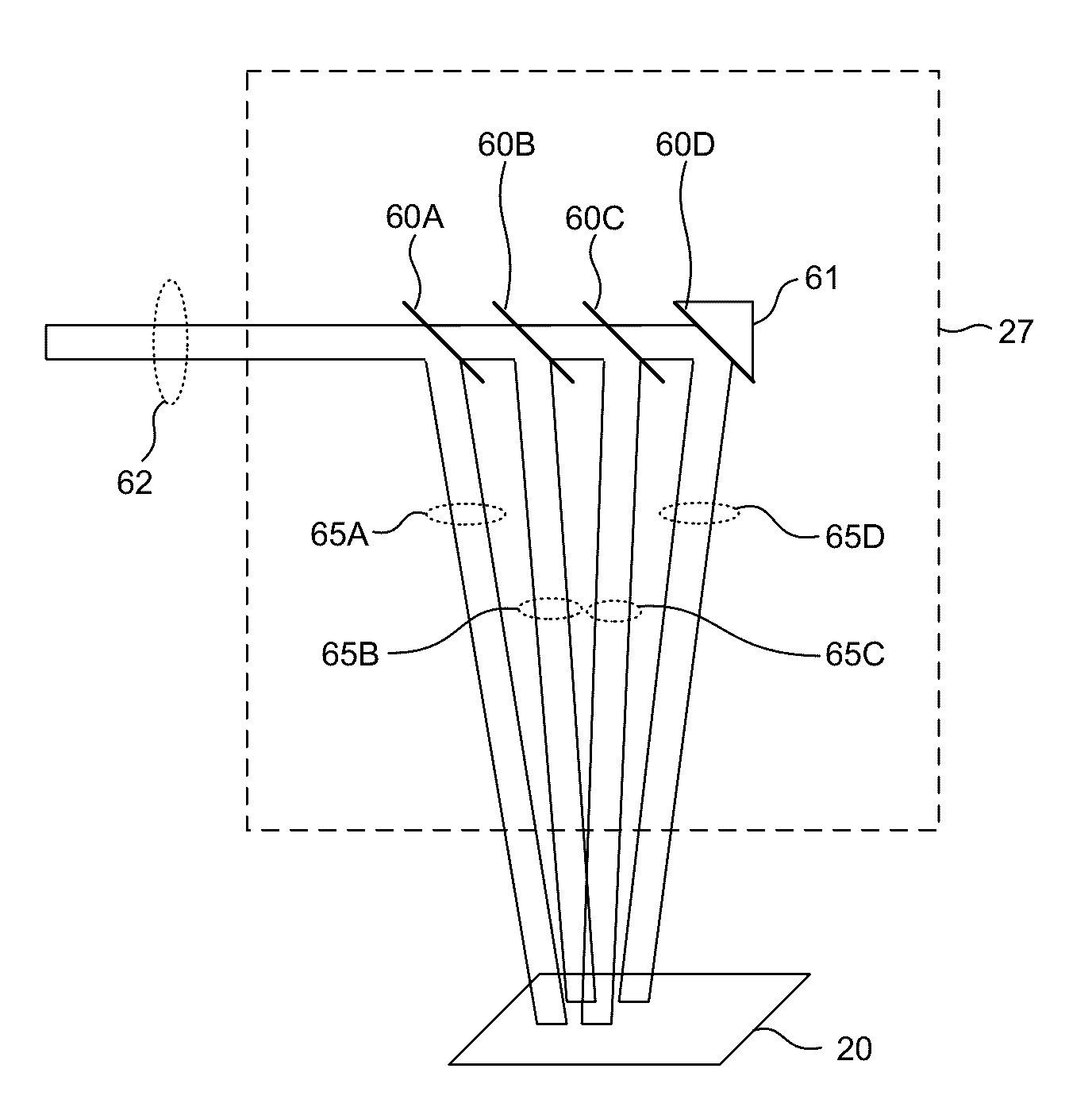 Multi-spot illumination for improved detection sensitivity