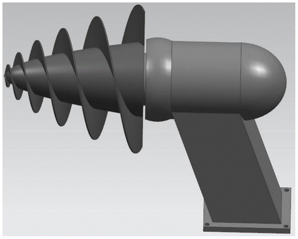 Horizontal-shaft tidal turbine with linkage spiral vanes