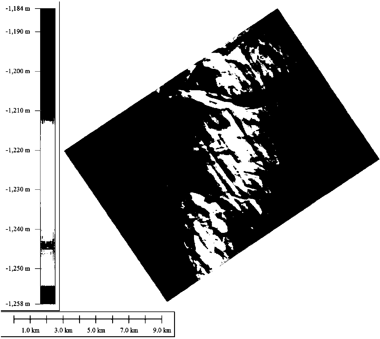 Seabed geomorphologic boundary extraction method based on OTSU algorithm