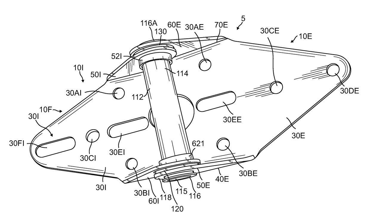 Garage door hinge with noise reduction insert