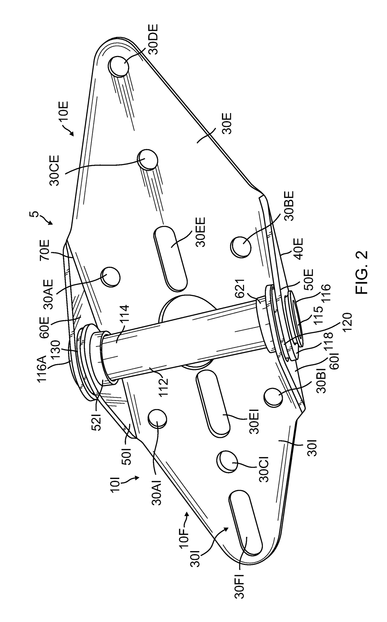 Garage door hinge with noise reduction insert