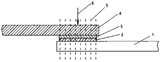 Connection method for carbon fiber composite material and aluminum alloy plate