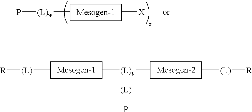 Mesogen containing compounds