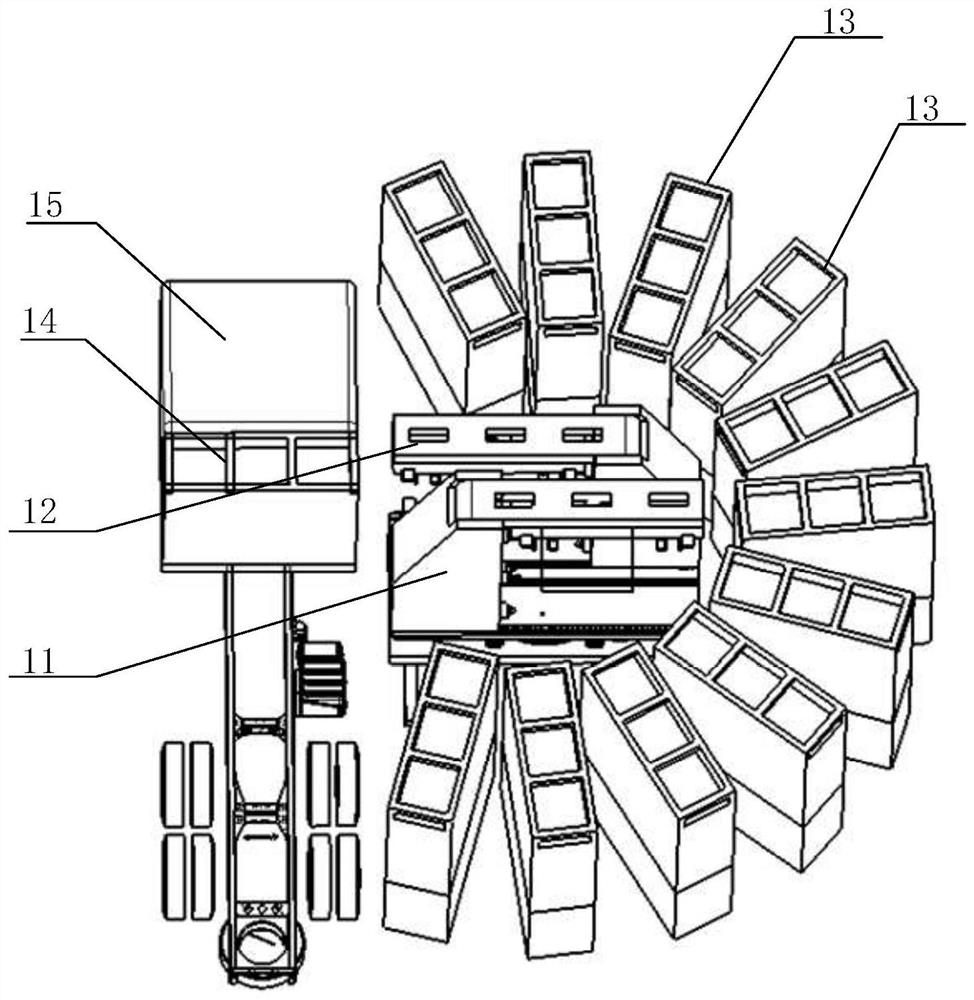 Battery replacing device and battery replacing station