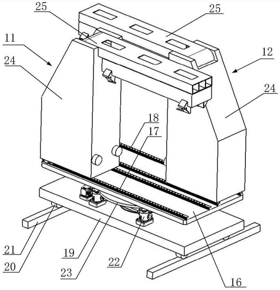 Battery replacing device and battery replacing station