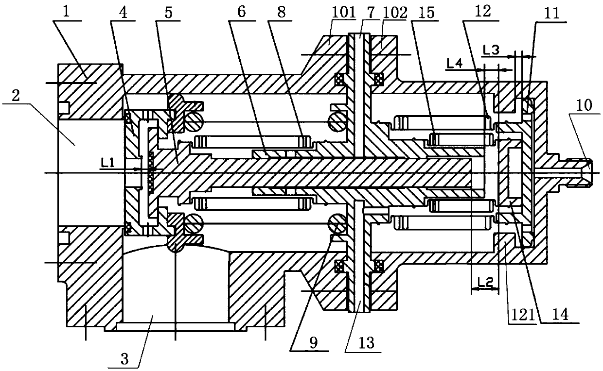 Mixing ratio multi-opening regulating valve of liquid rocket engine