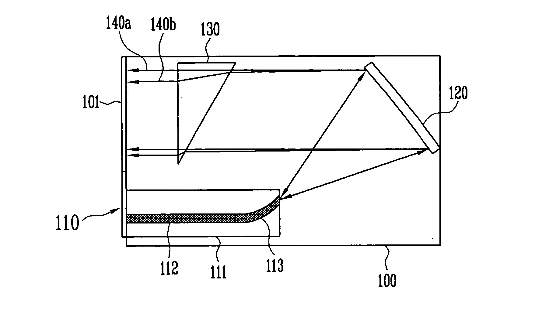 Tunable external cavity laser diode using variable optical deflector