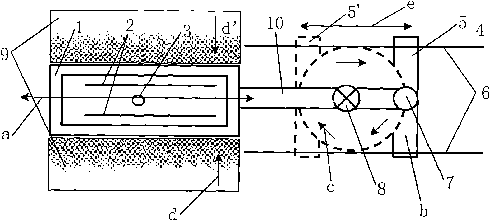 Reciprocating moving lead scoop for lead plate continuous casting machine