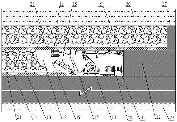 Inclined separated layer solid filling coal mining method for super thick coal seam