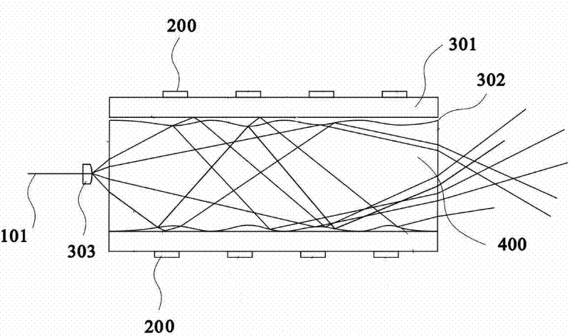 Speckle elimination device based on field emission deformation polymer