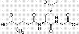 Method for catalytically synthesizing s-acetyl-l-glutathione in mixed solvent