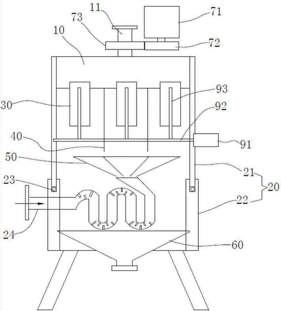 Rotary efficient bag-type dust collector