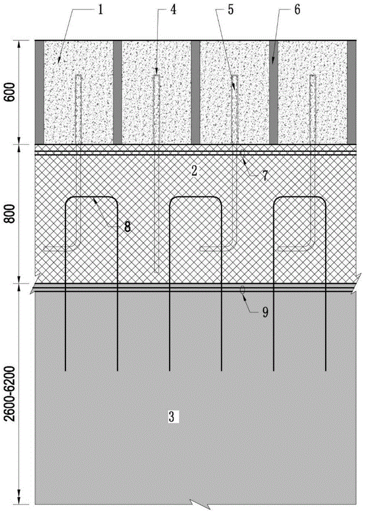Protection structure of high-speed overflowing surface and construction method thereof