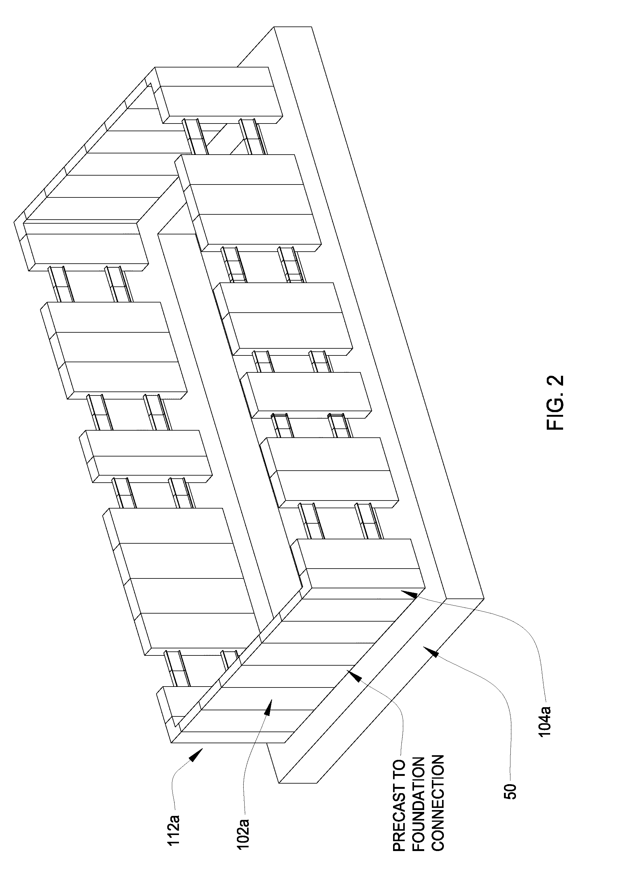 Precast wall panels and method of erecting a high-rise building using the panels
