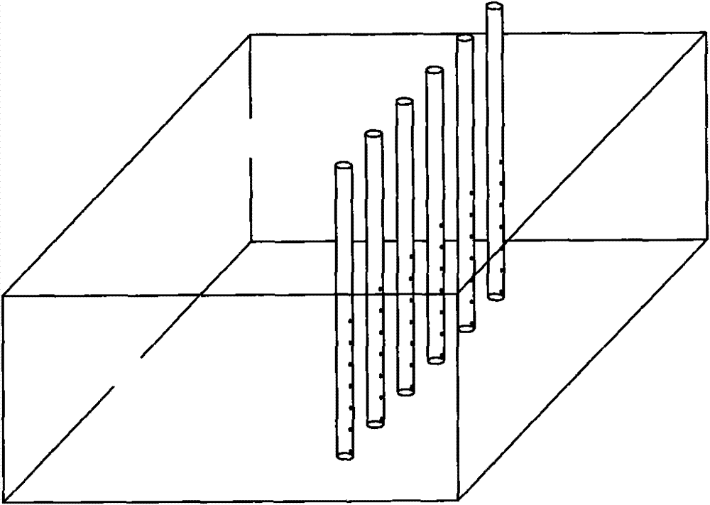 SCR denitrification process and denitrification device of ammonia injection grid adopting non-unidiameter injection orifices