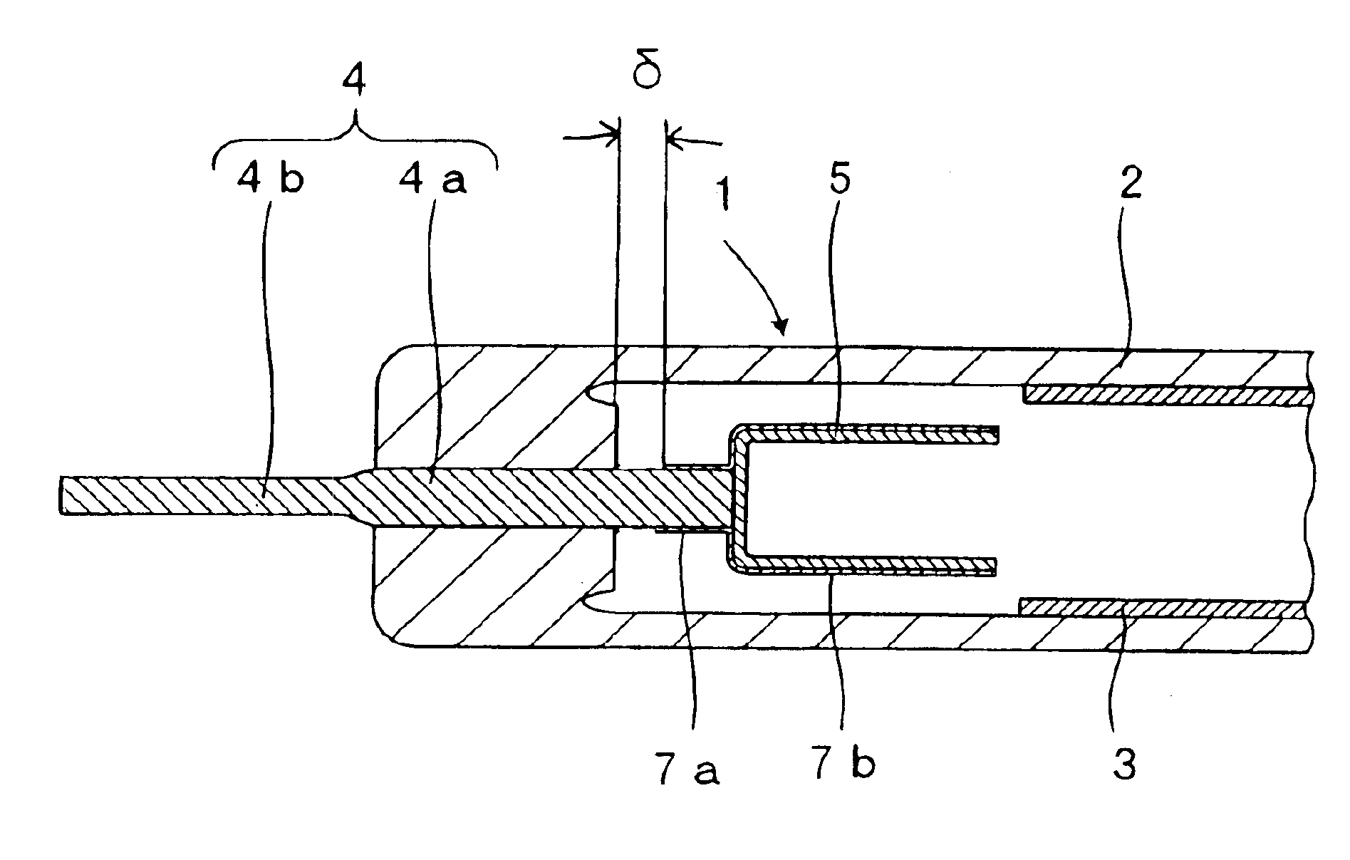 Cold-cathode discharge lamp and lamp device having reduced sputtering on internal lead-in wire