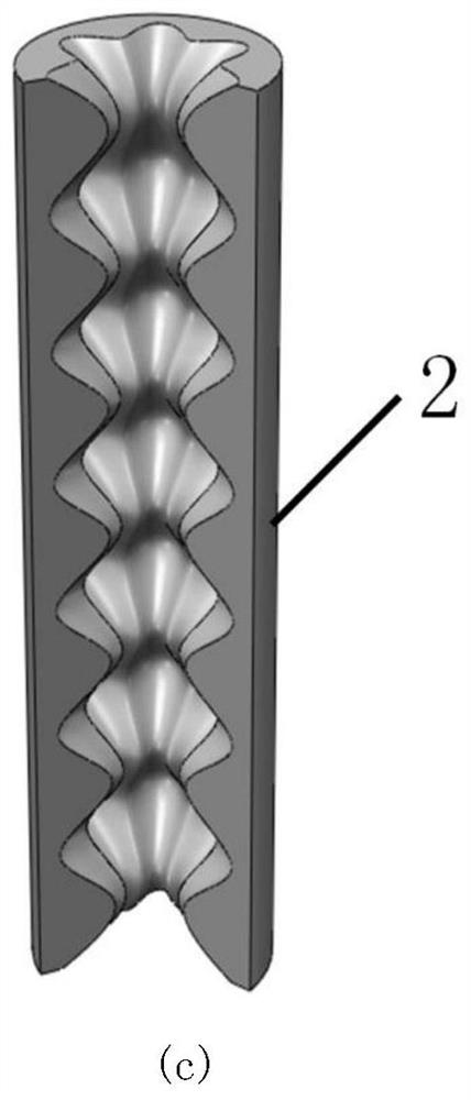 Bidirectional rough inner insertion tube type Helmholtz resonance sound absorption structure