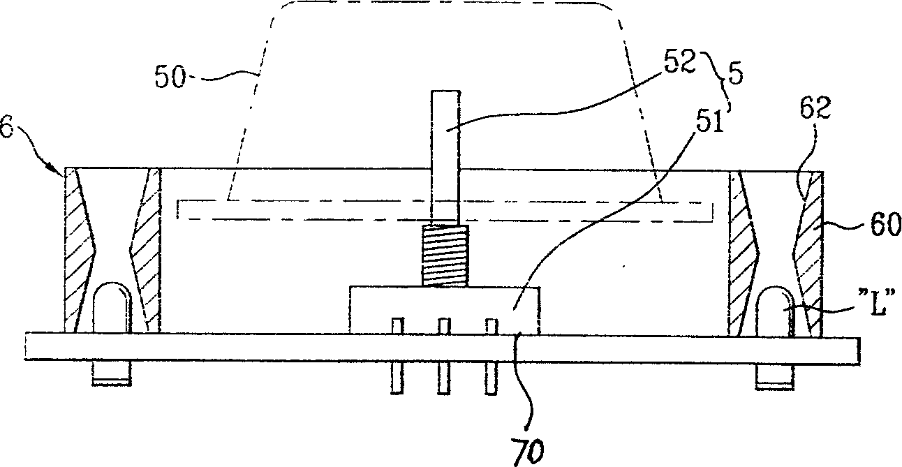 Lighting device support structure of drum washing machine knob mechanism