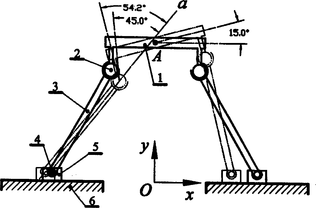 Linkage branch mechanism of parallel robot and six freedom parallel robot mechanism