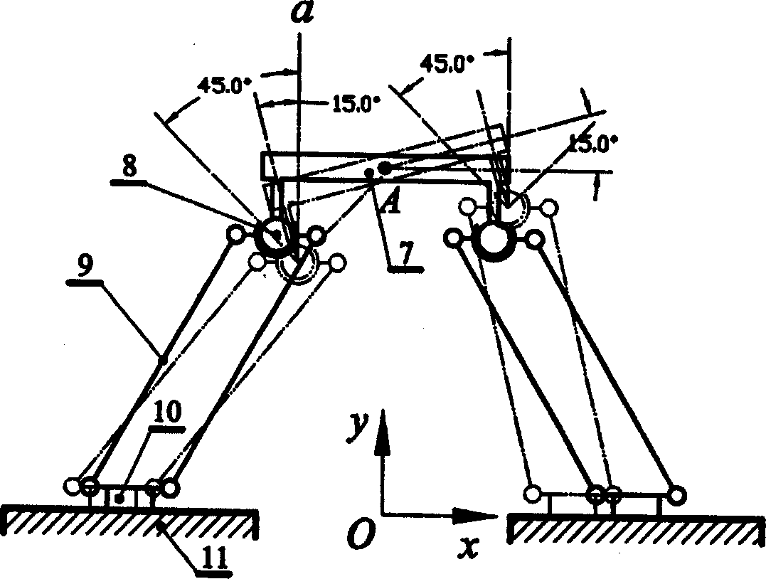 Linkage branch mechanism of parallel robot and six freedom parallel robot mechanism