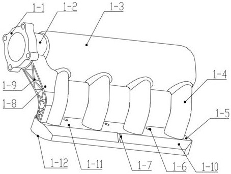 A plastic intake manifold of an automobile engine and its special briquetting block