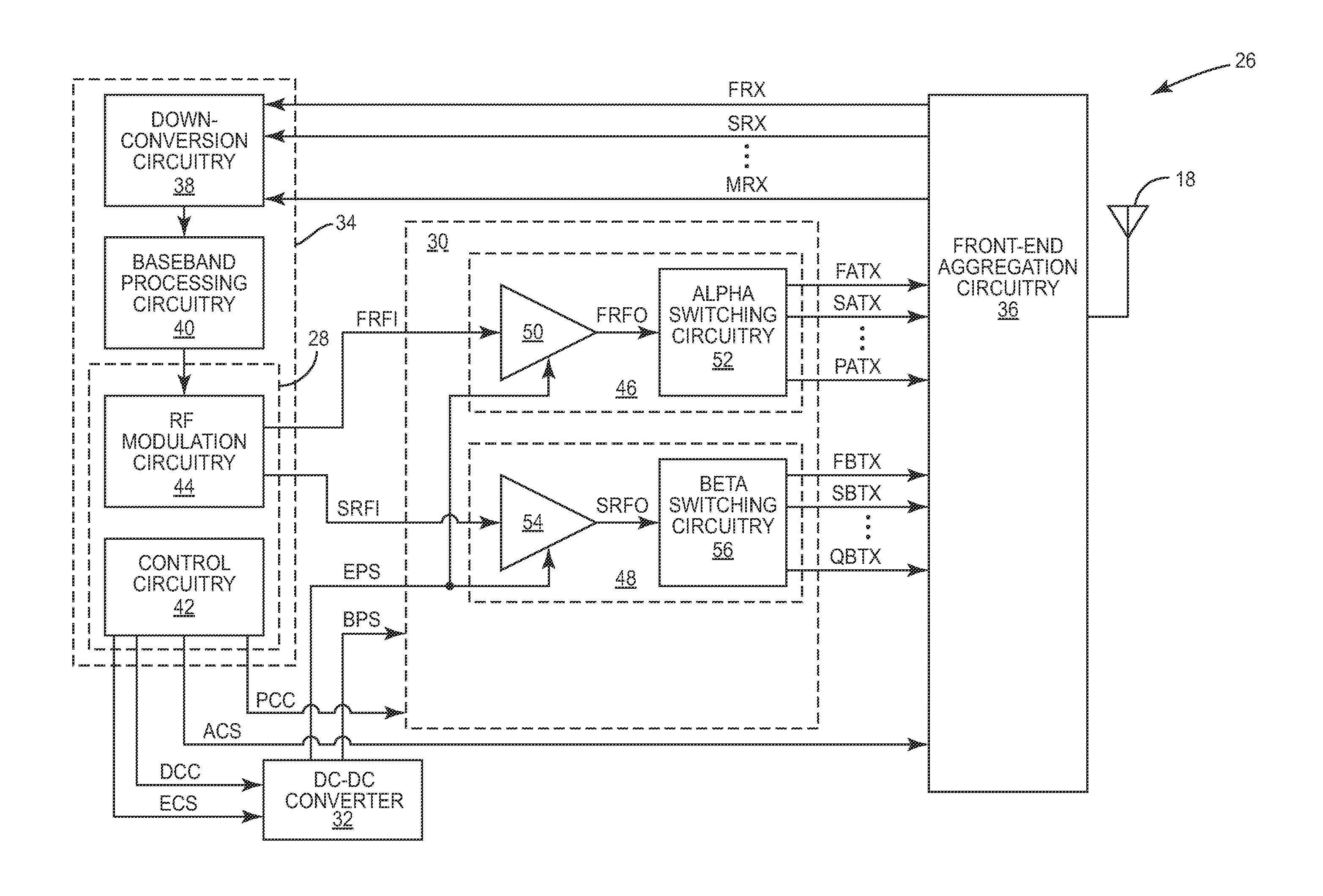 Temperature correcting an envelope power supply signal for RF pa circuitry
