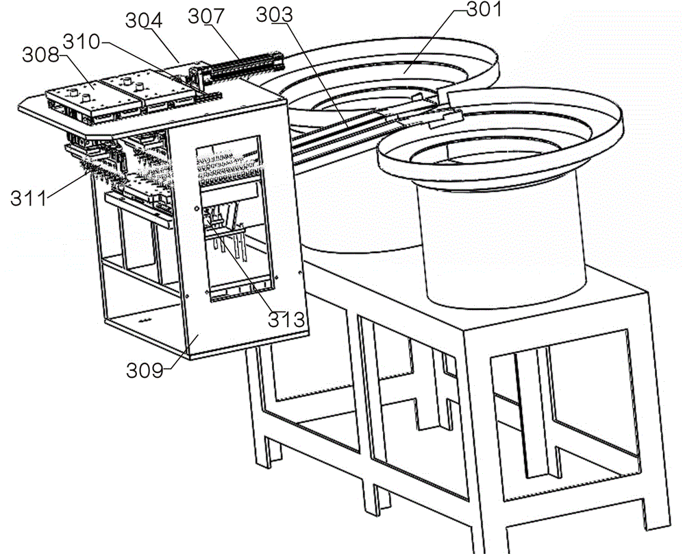 Automatic assembling device for plastic-steel needles