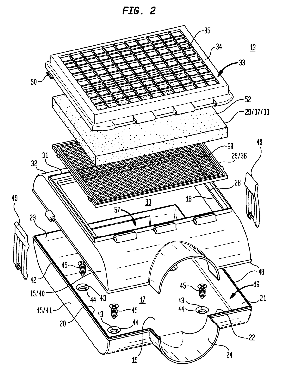 Lint catching system and exhaust assembly