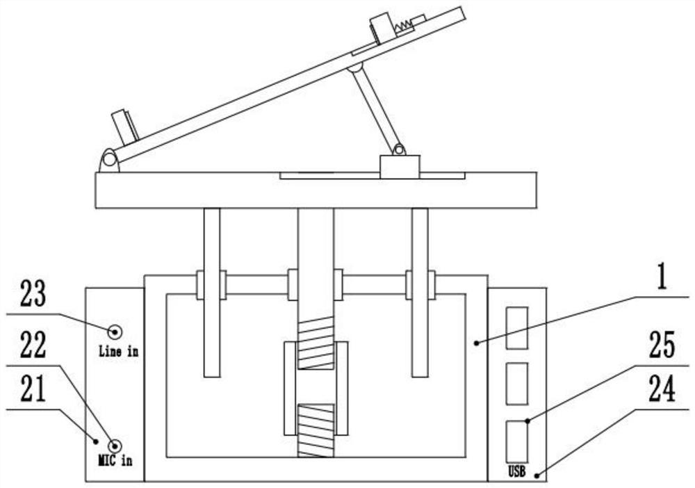 A device for placing communication equipment convenient for angle adjustment