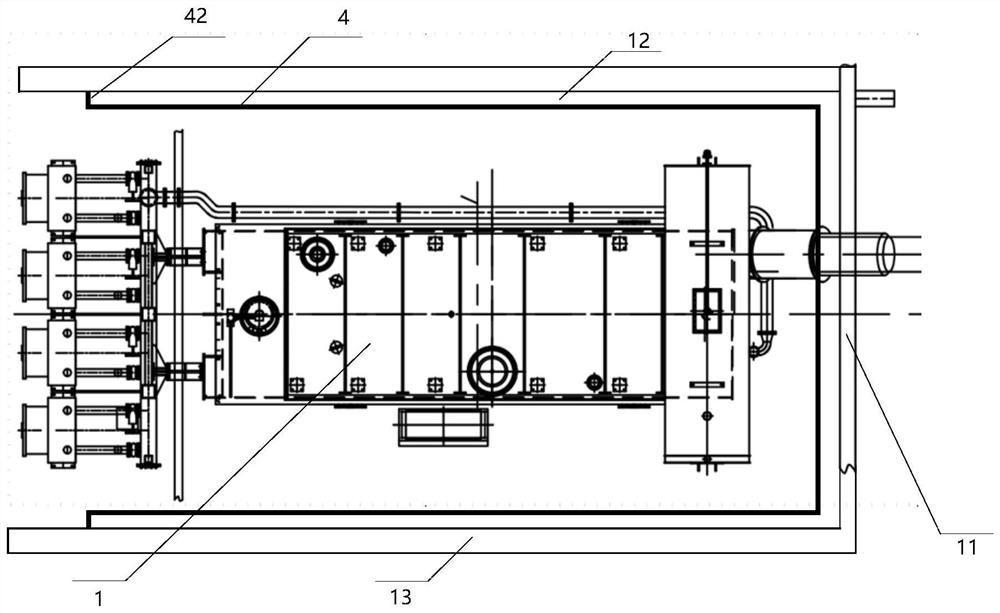 Explosion-proof device for explosion fire of extra-high voltage converter transformer