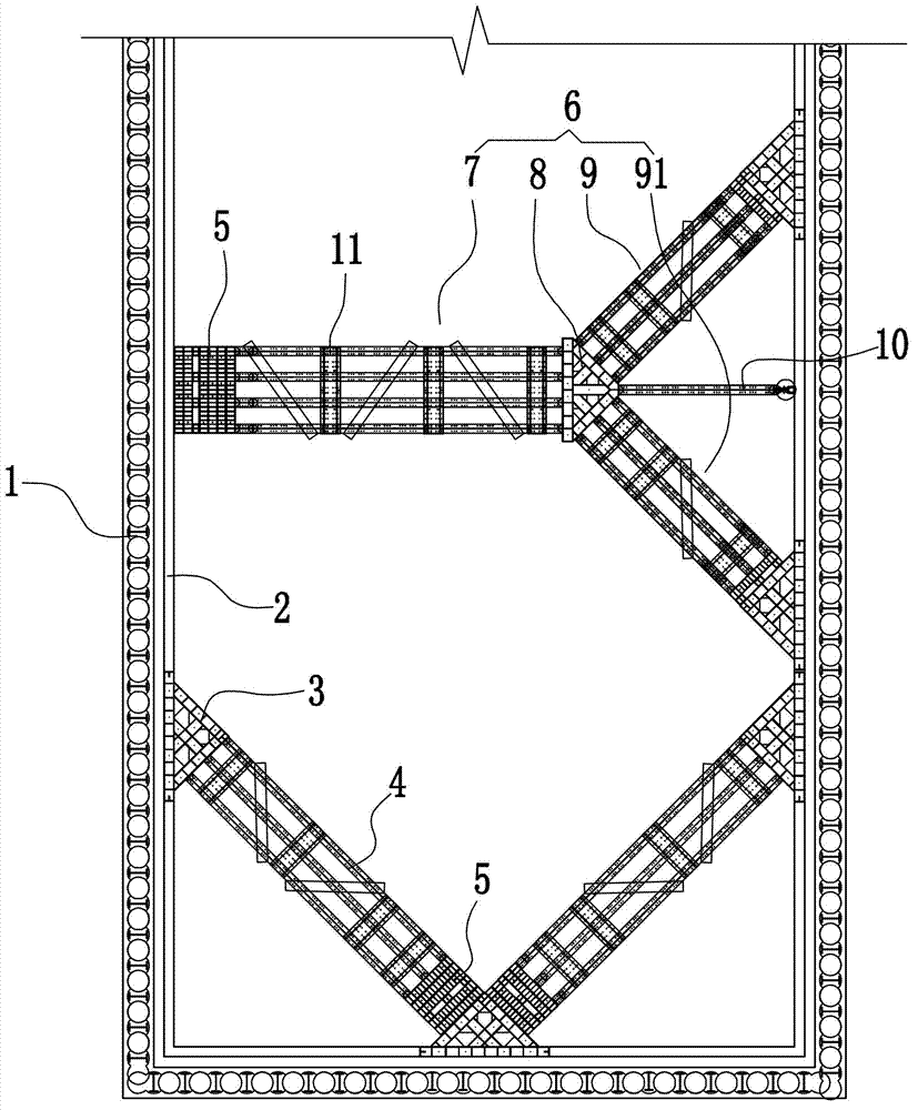Detachable prestress supporting frame system